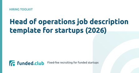 Head of operations job description template for startups (2026)